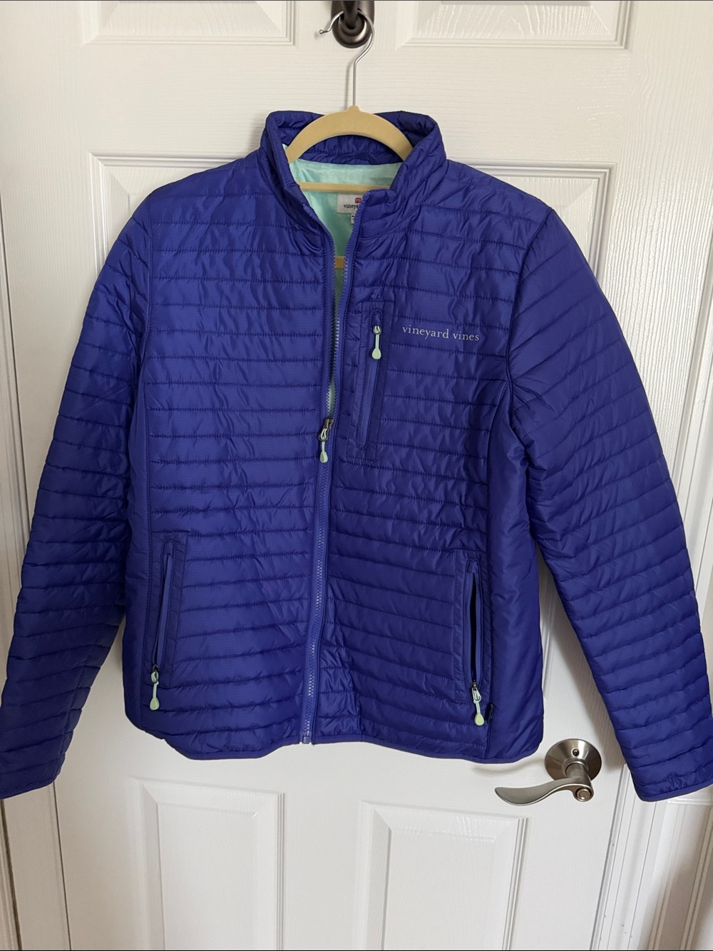 Vineyard Vines Womens Quilted Puffer Jacket - Royal Blue